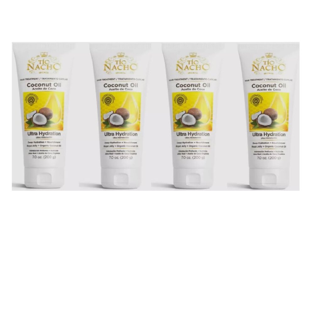 4 packs - Tio Nacho Coconut Oil Ultra Hydration Hair Treatment, 7 oz each